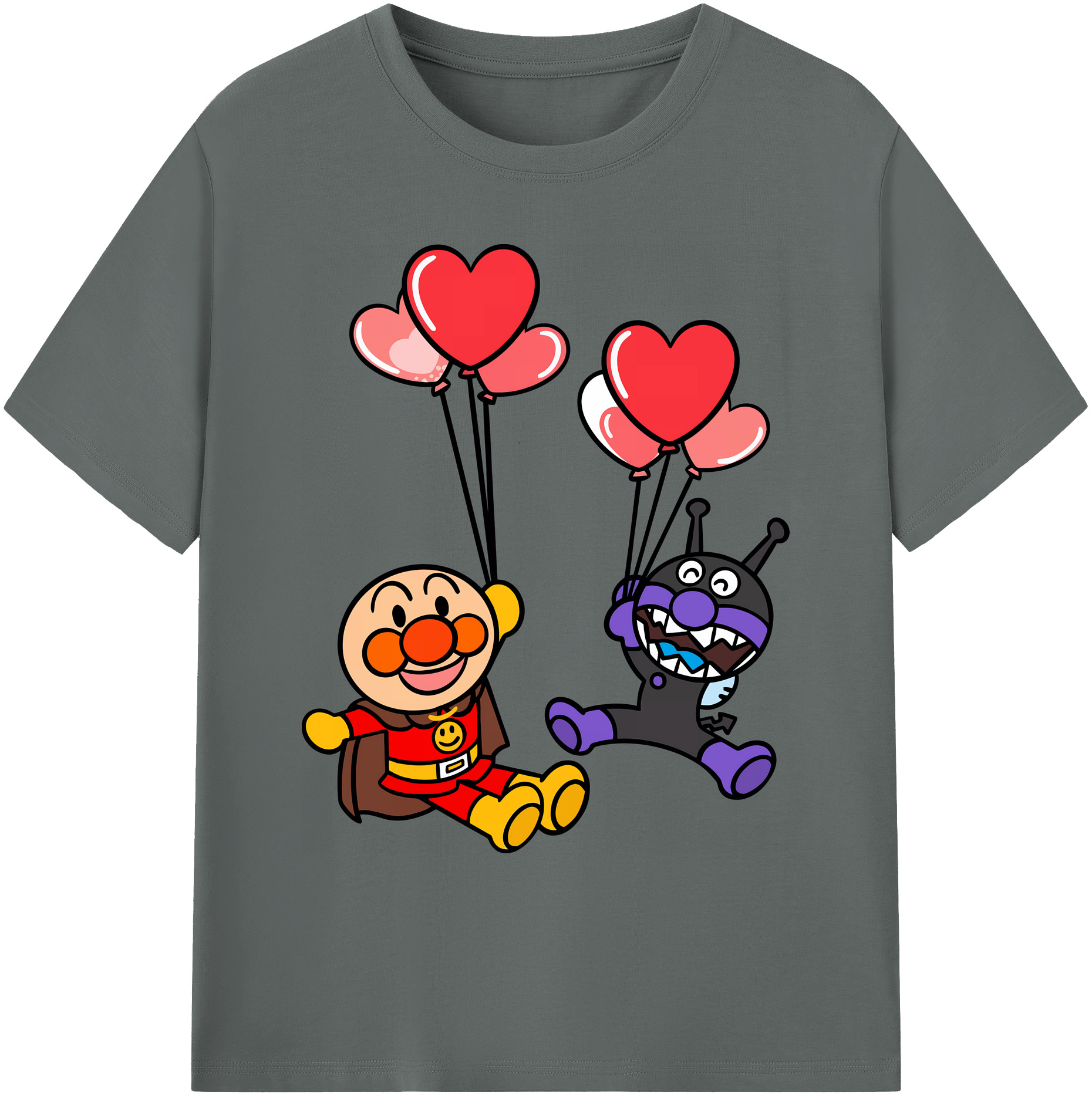 （画像用） アンパンマン Anpanman 綿100％ メンズ半袖Tシャツ｜肌触りやわらか＆通気性